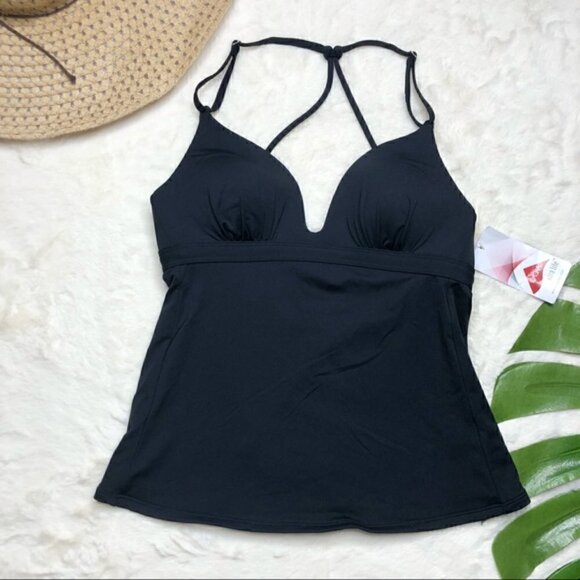 ATHLETA Molded Prism Back Tankini Swim Top - Picture 2 of 8